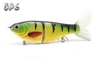  New Glide Swimbait with Tough metal joint design,  Plastic silk tail. Swivel ring for hooks